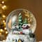 Glitzhome® 8" Lighted Musical Snowflakes Village Waterglobe